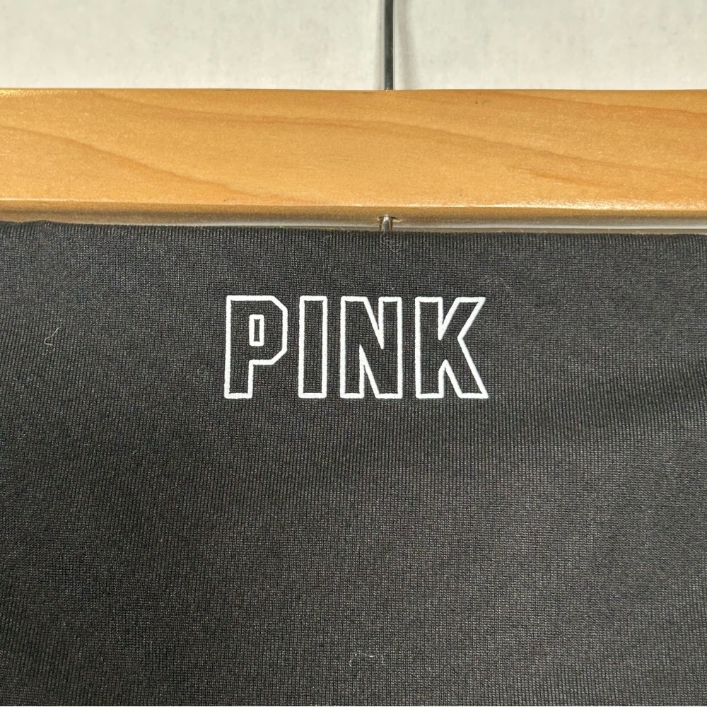 PINK Victoria's Secret High Rise Lace Up Black Leggings - Picture 3 of 10